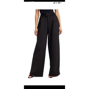 Good American Scuba Wide Leg Pants Black Size Large (N1)